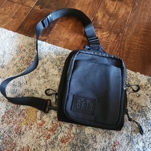 BEIS Black Crossbody Bag Minimalist Design